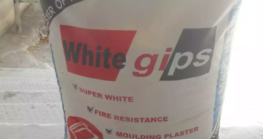 WHITE GIPS BRAND 40KG PLASTER OF PARIS MADE IN TURKEY