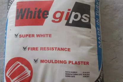 WHITE GIPS BRAND 40KG PLASTER OF PARIS MADE IN TURKEYDD