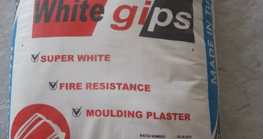 WHITE GIPS BRAND 40KG PLASTER OF PARIS MADE IN TURKEYDD